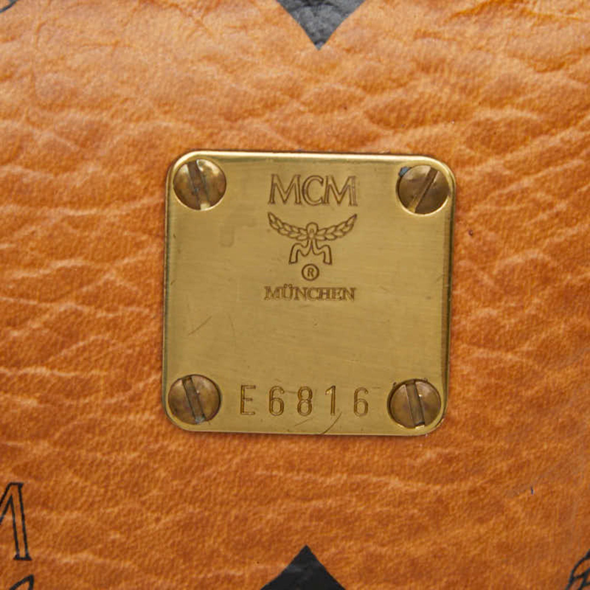 MCM MCM Visetos Logogram Shoulder Bag in Brown Leather for Women Size ONE SIZE - 6 Thumbnail