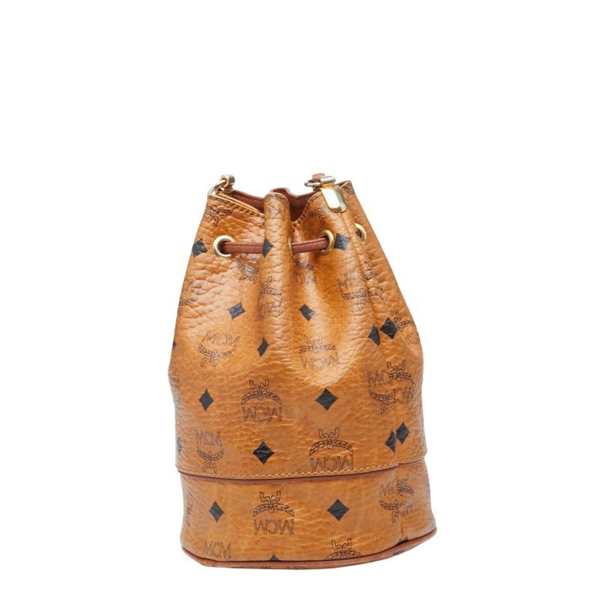 MCM MCM Visetos Logogram Shoulder Bag in Brown Leather for Women Size ONE SIZE - 2 Thumbnail