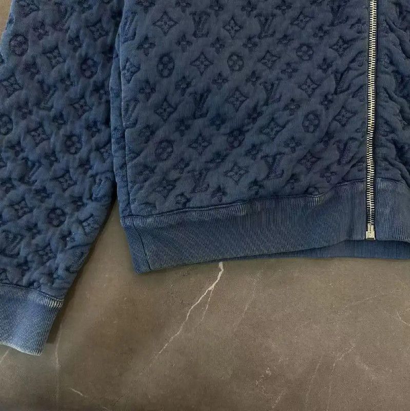 Louis Vuitton Louis Vuitton Blue Cotton Blend Men's Hoodie 0089 Size US M / EU 48-50 / 2 - 6 Thumbnail