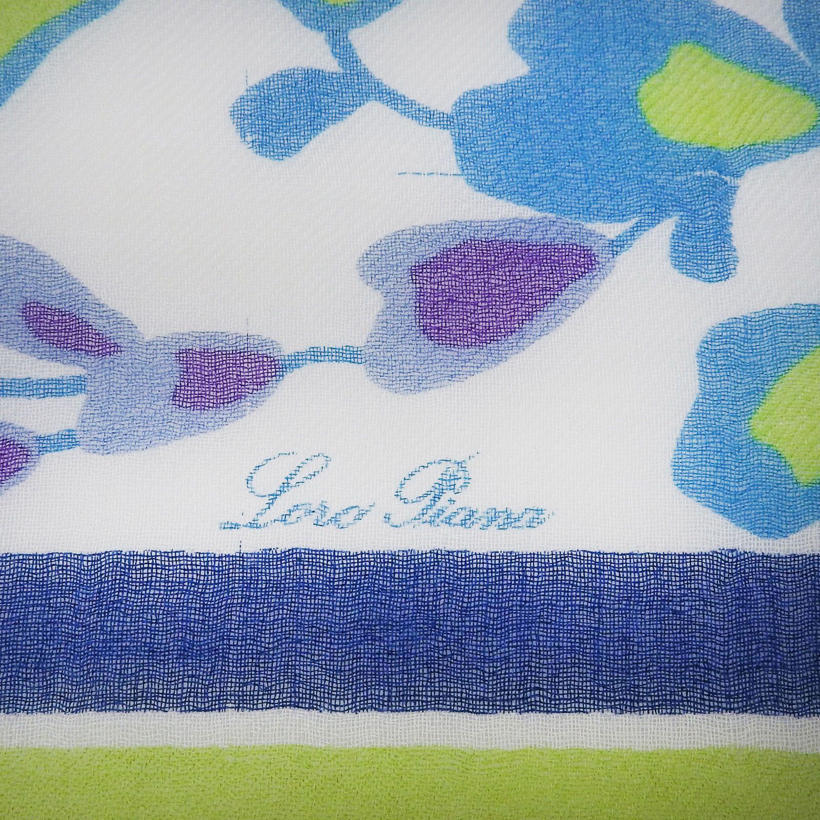 Other Other Loro Piana Floral Logo Cashmere Scarf Others Scarf DUTY FREE for USA Size ONE SIZE - 4 Thumbnail
