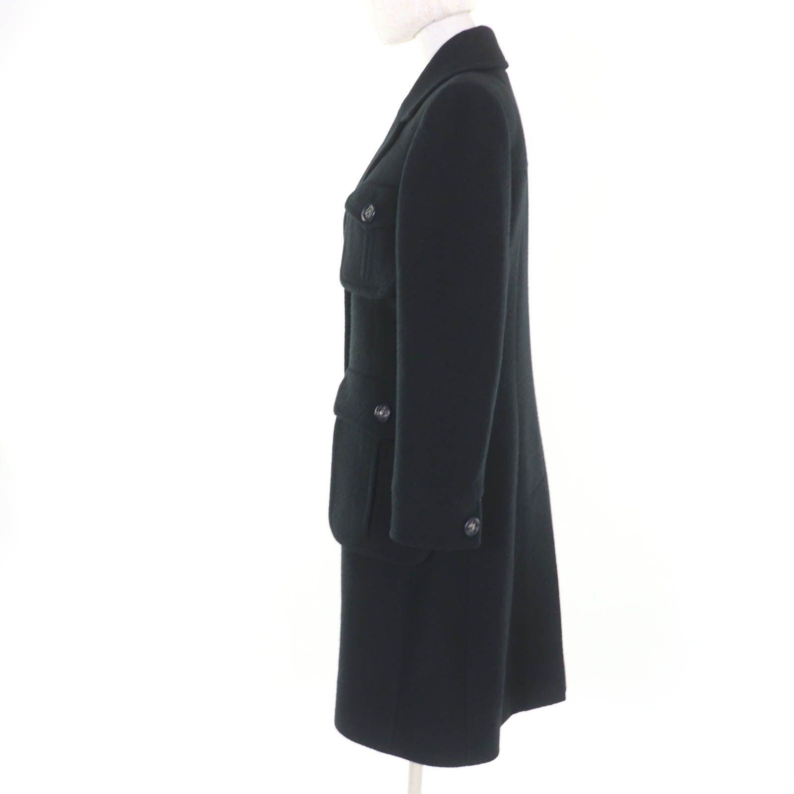 Chanel Chanel Chanel Lion Button Wool Coat Leather Outerwear P46375V32805 DUTY FREE for USA Size ONE SIZE - 2 Thumbnail