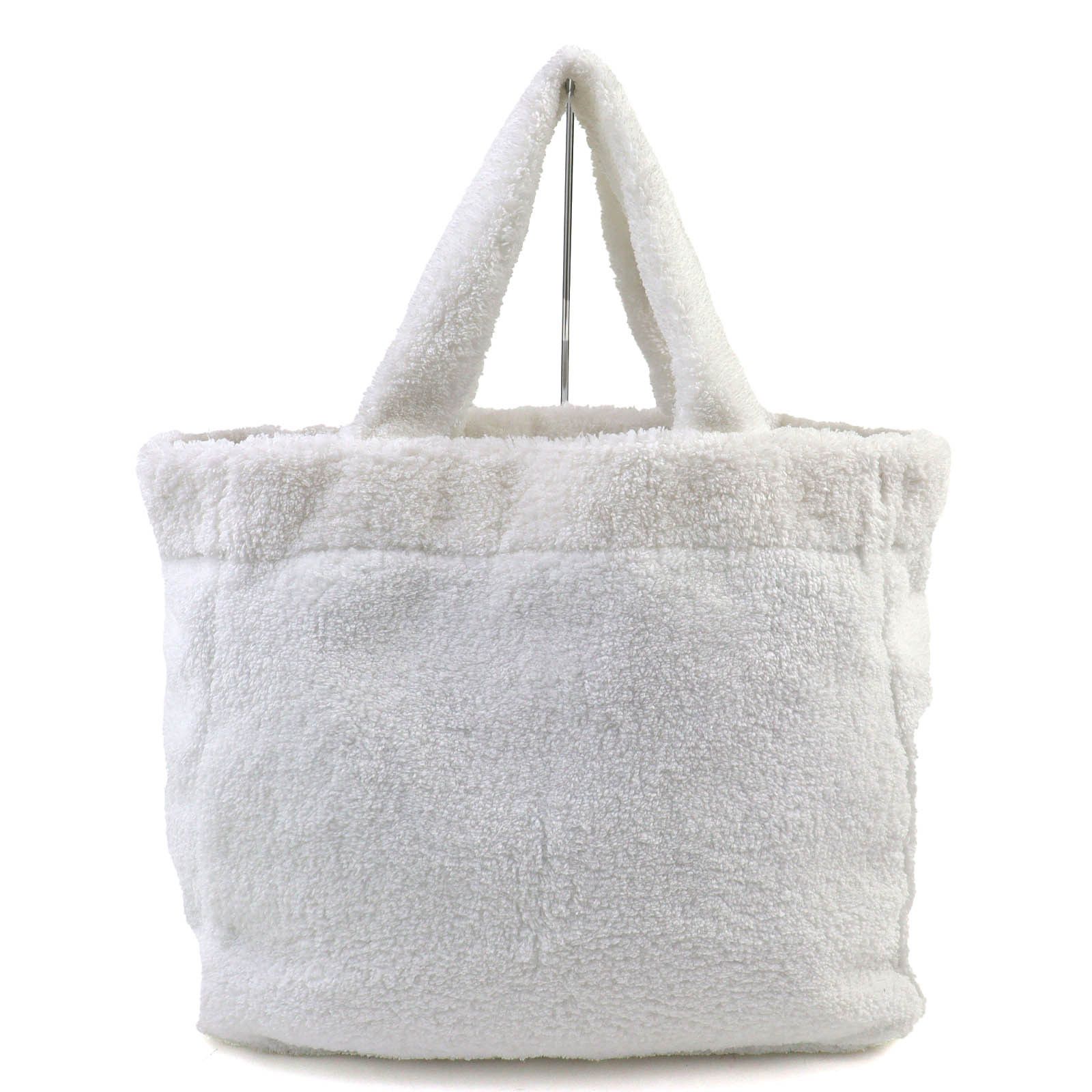 Prada Prada Prada SPUGNA Triangle Logo Terry Tote Bag Cotton Tote Bag 1BG130 DUTY FREE for USA Size ONE SIZE - 3 Thumbnail
