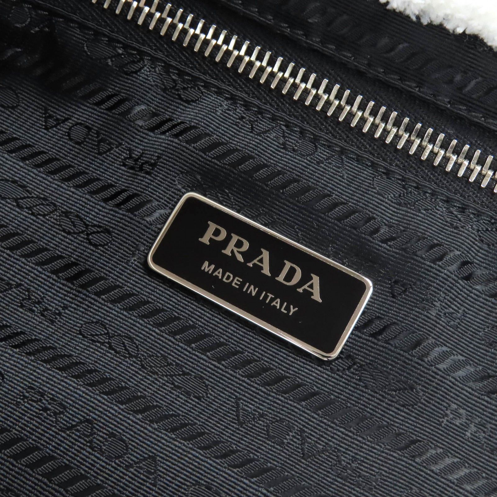 Prada Prada Prada SPUGNA Triangle Logo Terry Tote Bag Cotton Tote Bag 1BG130 DUTY FREE for USA Size ONE SIZE - 11 Thumbnail