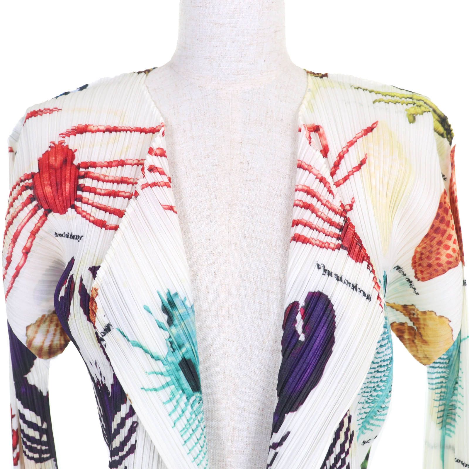 Issey Miyake Issey Miyake PLEATS PLEASE Marine Life Cardigan Knitwear Others Tops PP71-J0732 DUTY FREE for USA Size ONE SIZE - 5 Thumbnail