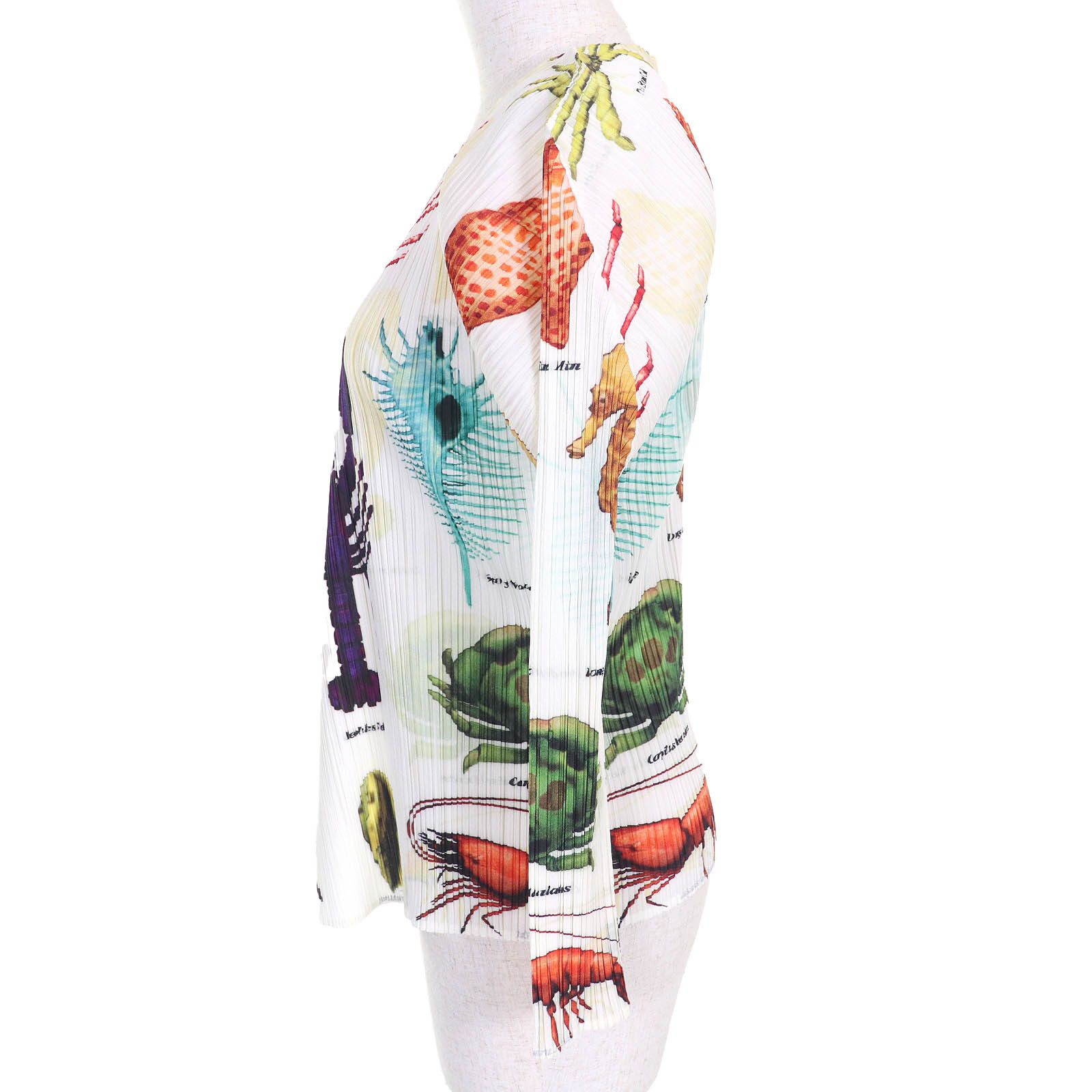 Issey Miyake Issey Miyake PLEATS PLEASE Marine Life Cardigan Knitwear Others Tops PP71-J0732 DUTY FREE for USA Size ONE SIZE - 3 Thumbnail