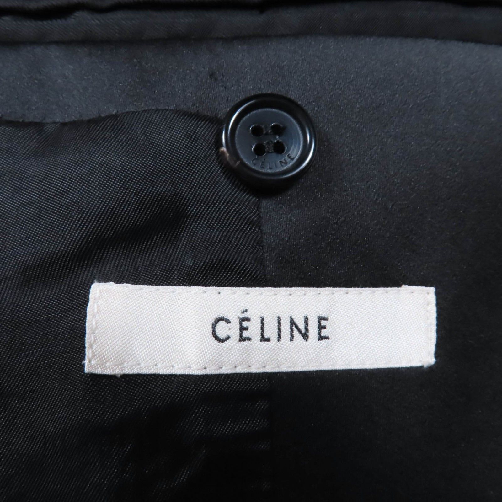 Celine Celine Celine Chesterfield Wool Coat Leather Outerwear DUTY FREE for USA Size ONE SIZE - 6 Thumbnail