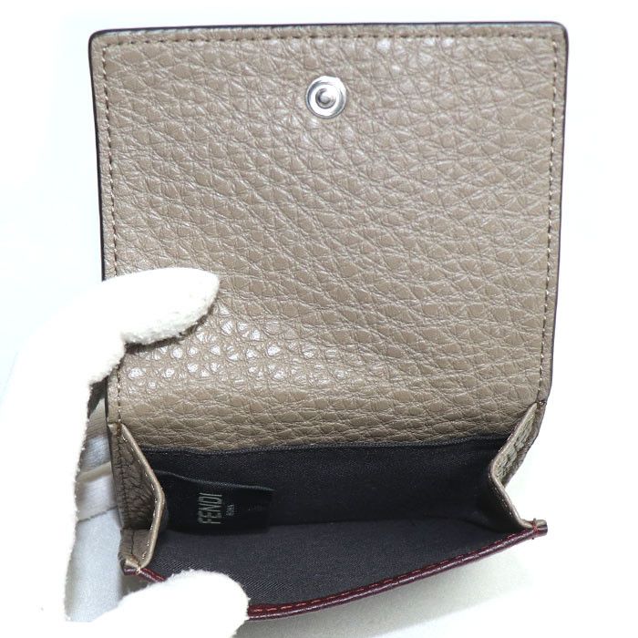 Fendi Fendi Fendi FF Logo Calfskin Compact Wallet Leather Short Wallet 7M0280 DUTY FREE for USA Size ONE SIZE - 5 Thumbnail