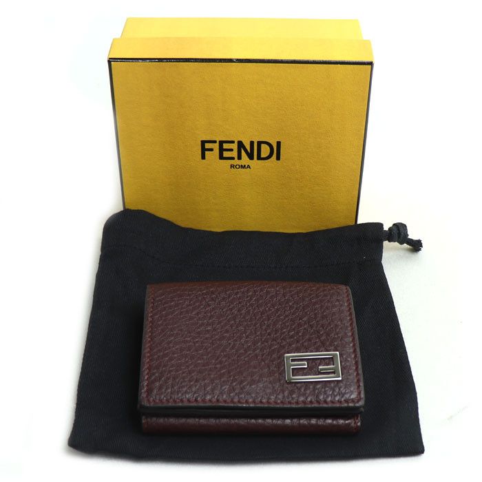 Fendi Fendi Fendi FF Logo Calfskin Compact Wallet Leather Short Wallet 7M0280 DUTY FREE for USA Size ONE SIZE - 8 Thumbnail