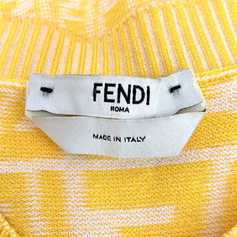 Fendi Fendi Yellow Knit Cardigan for Women 0089 Size XS / US 0-2 / IT 36-38 - 5 Thumbnail