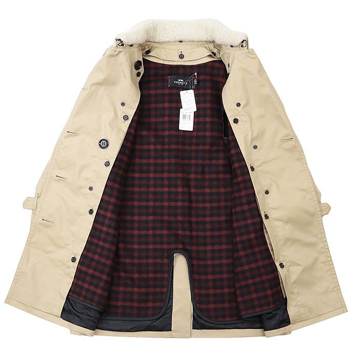 Coach Coach Coach TRENCH W WOOL LINER Wool Trench Coat Cotton Outerwear TRENCHWWOOLLINER DUTY FREE for USA Size ONE SIZE - 7 Thumbnail