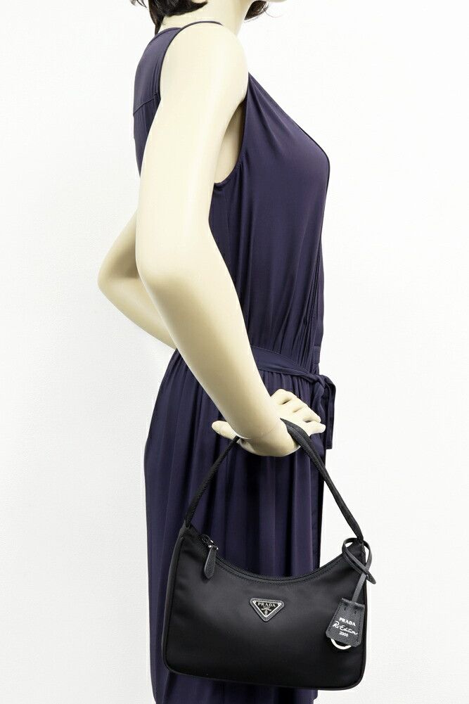 Prada Prada Prada Re-Edition 2000 Re-Nylon Nylon Calf Handbag Leather Handbag 1NE515_RDH0_F0002 DUTY FREE for USA Size ONE SIZE - 2 Thumbnail