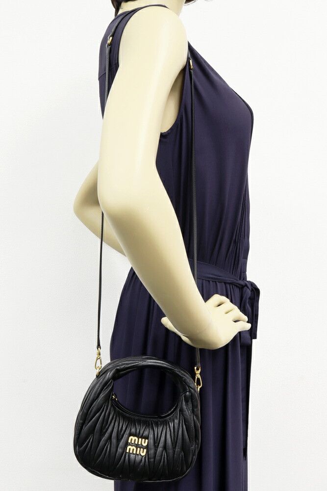 Miu Miu Miu Miu Miu Miu Wander Matelassé Sheepskin 2way Bag Leather Shoulder Bag 5BP078_AN88_F0002_V_OOO DUTY FREE for USA Size ONE SIZE - 2 Thumbnail