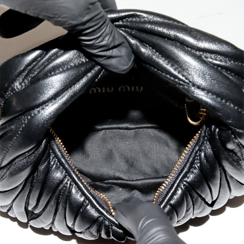 Miu Miu Miu Miu Miu Miu Wander Matelassé Sheepskin 2way Bag Leather Shoulder Bag 5BP078_AN88_F0002_V_OOO DUTY FREE for USA Size ONE SIZE - 4 Thumbnail
