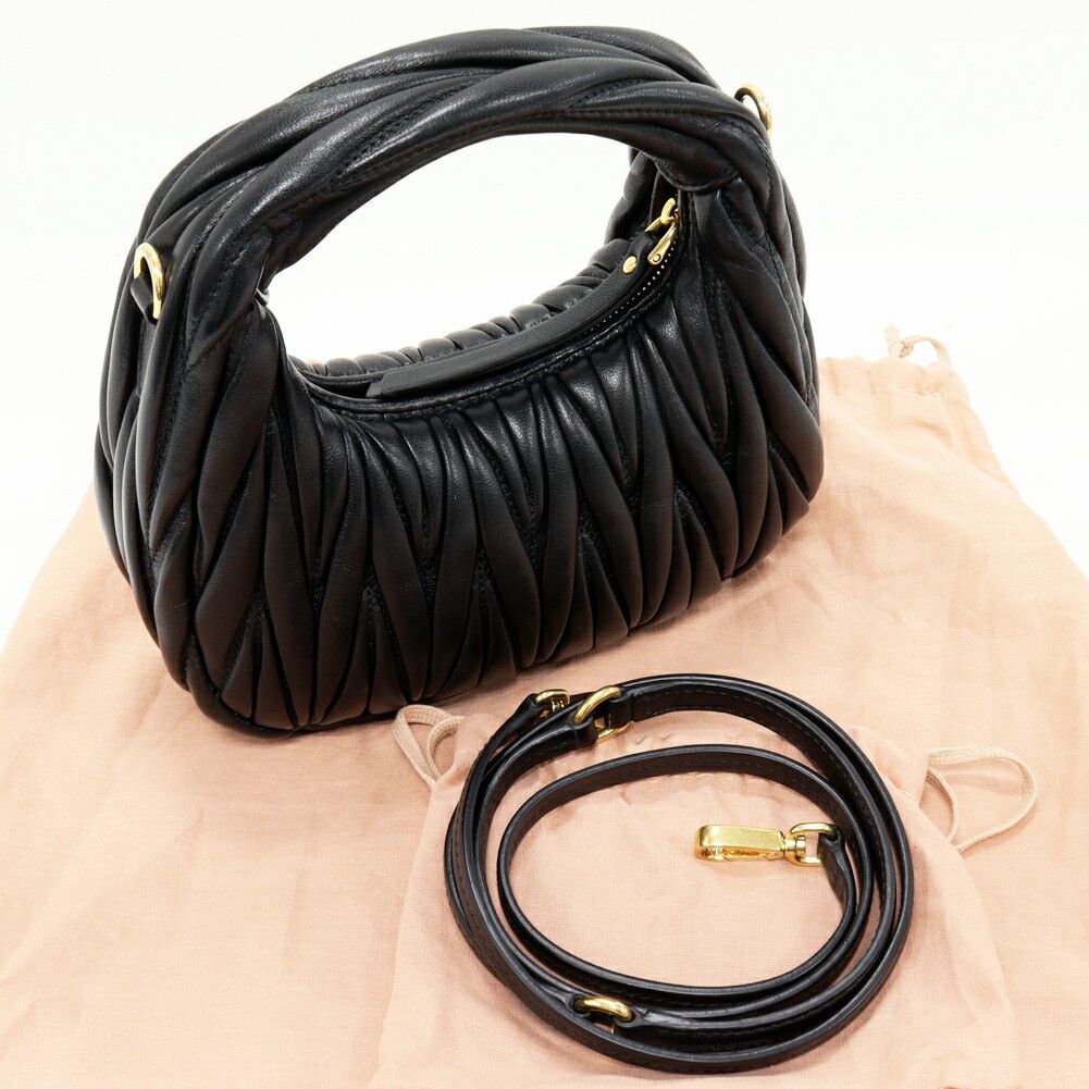 Miu Miu Miu Miu Miu Miu Wander Matelassé Sheepskin 2way Bag Leather Shoulder Bag 5BP078_AN88_F0002_V_OOO DUTY FREE for USA Size ONE SIZE - 3 Thumbnail