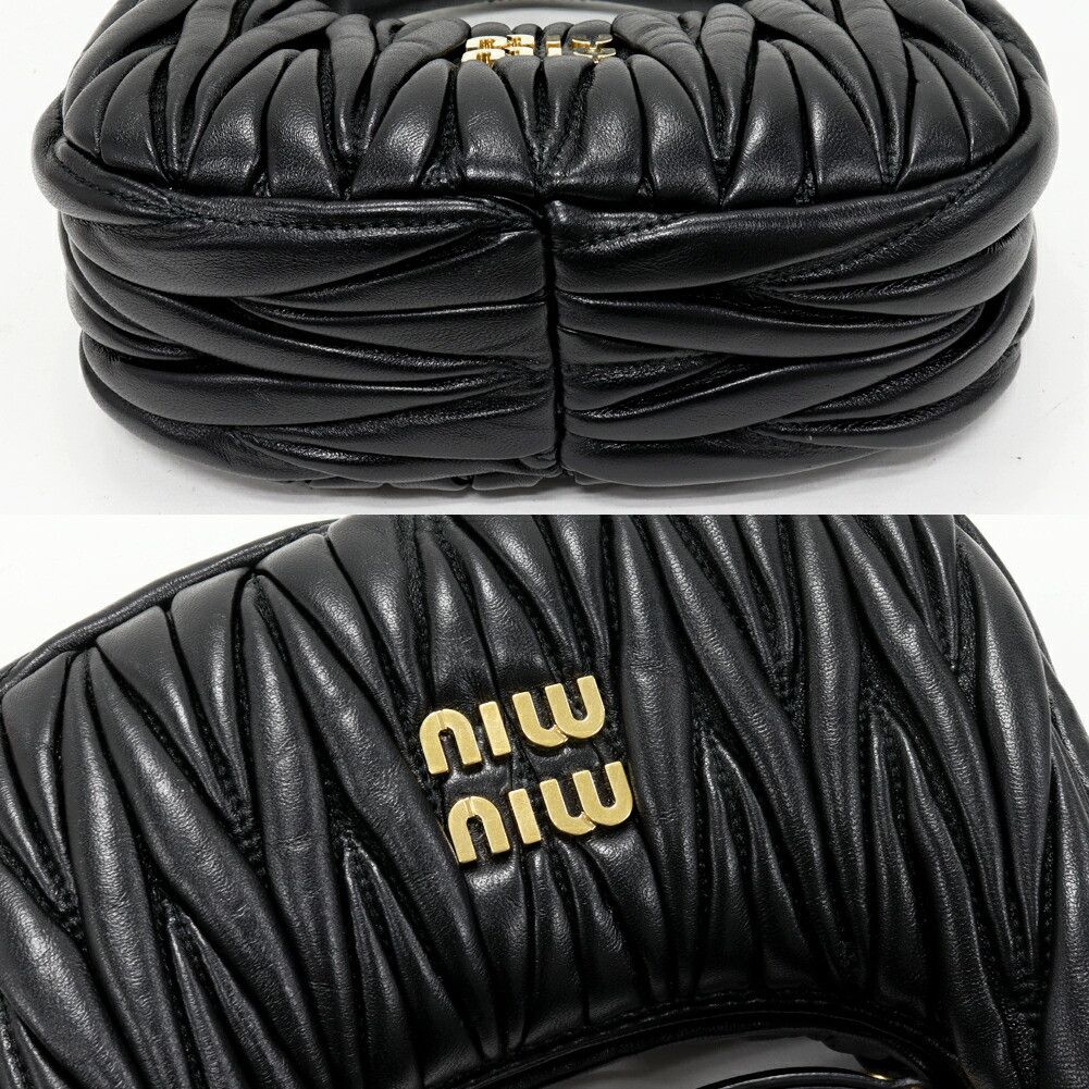 Miu Miu Miu Miu Miu Miu Wander Matelassé Sheepskin 2way Bag Leather Shoulder Bag 5BP078_AN88_F0002_V_OOO DUTY FREE for USA Size ONE SIZE - 5 Thumbnail