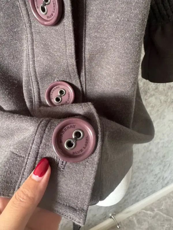 Burberry Burberry Gray Short Cardigan for Women Size M / US 6-8 / IT 42-44 - 3 Thumbnail