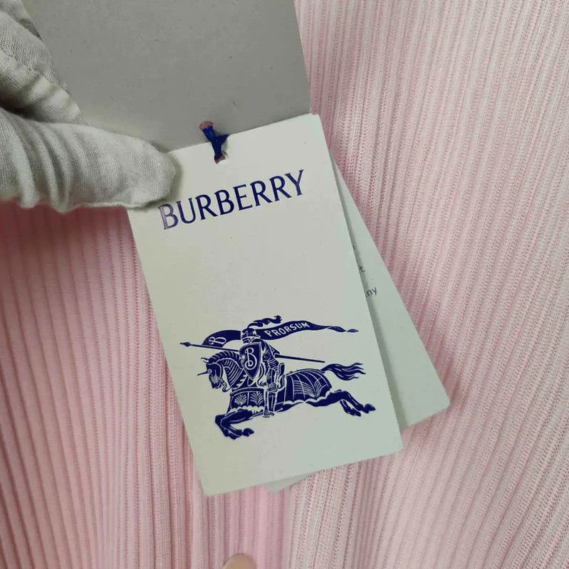 Burberry Burberry Pink Ribbed Knit Cardigan for Women Size M / US 6-8 / IT 42-44 - 3 Thumbnail