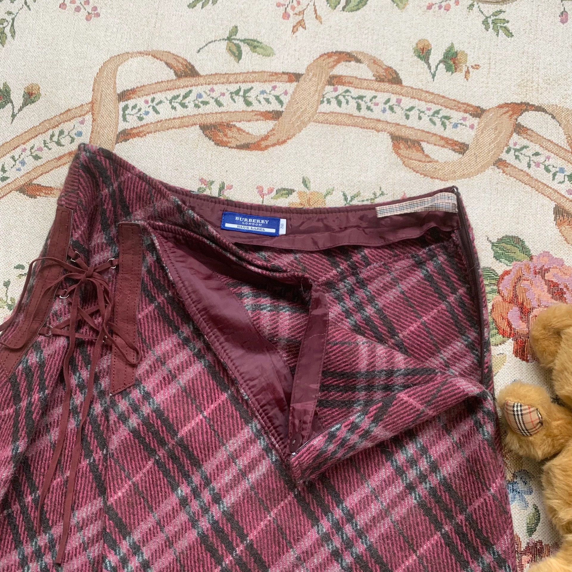 Burberry Burberry Plaid Wool Mini Skirt Set - dmc Size US 29 - 4 Thumbnail