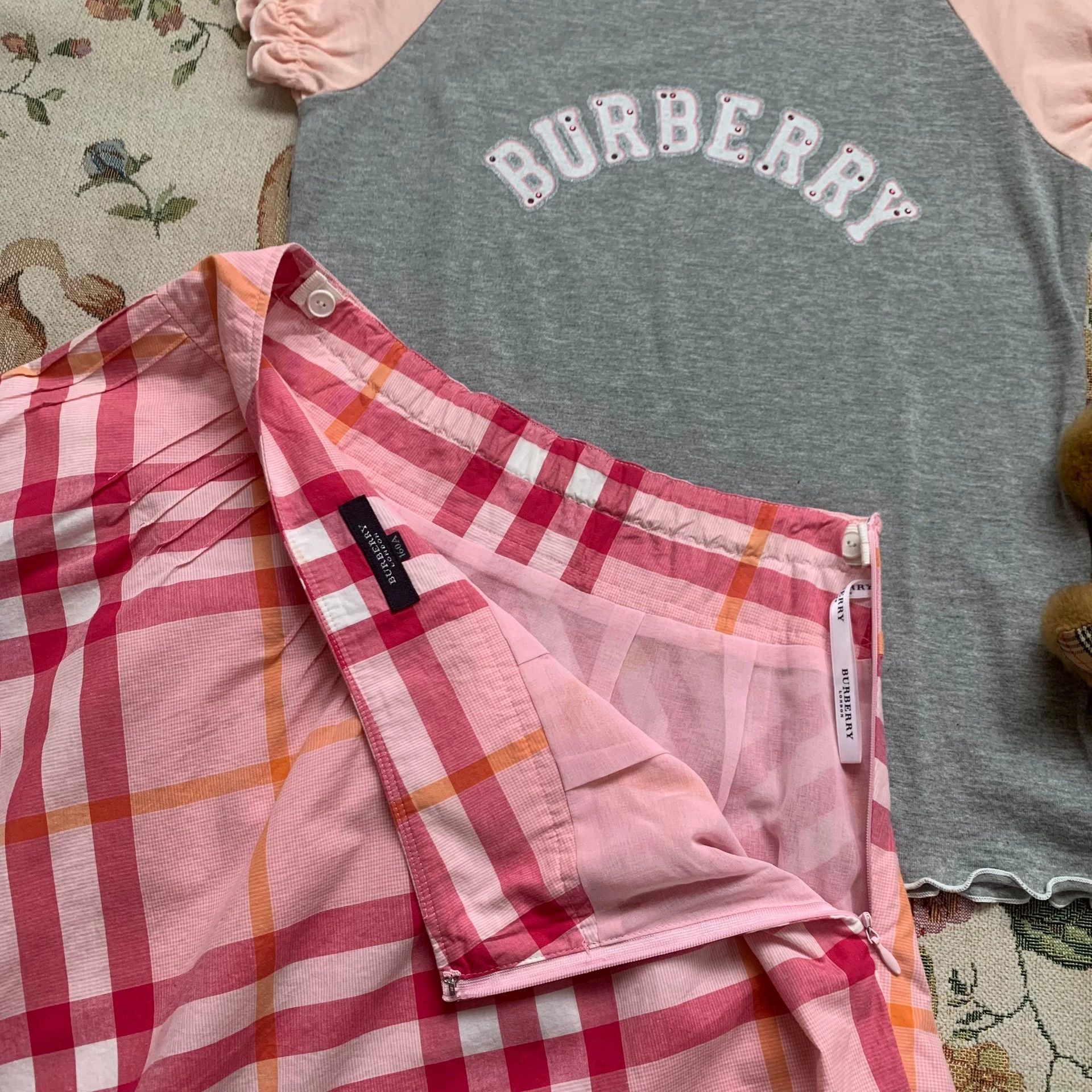 Burberry Burberry Pink Plaid Skirt - dmc Size US 27 - 3 Thumbnail
