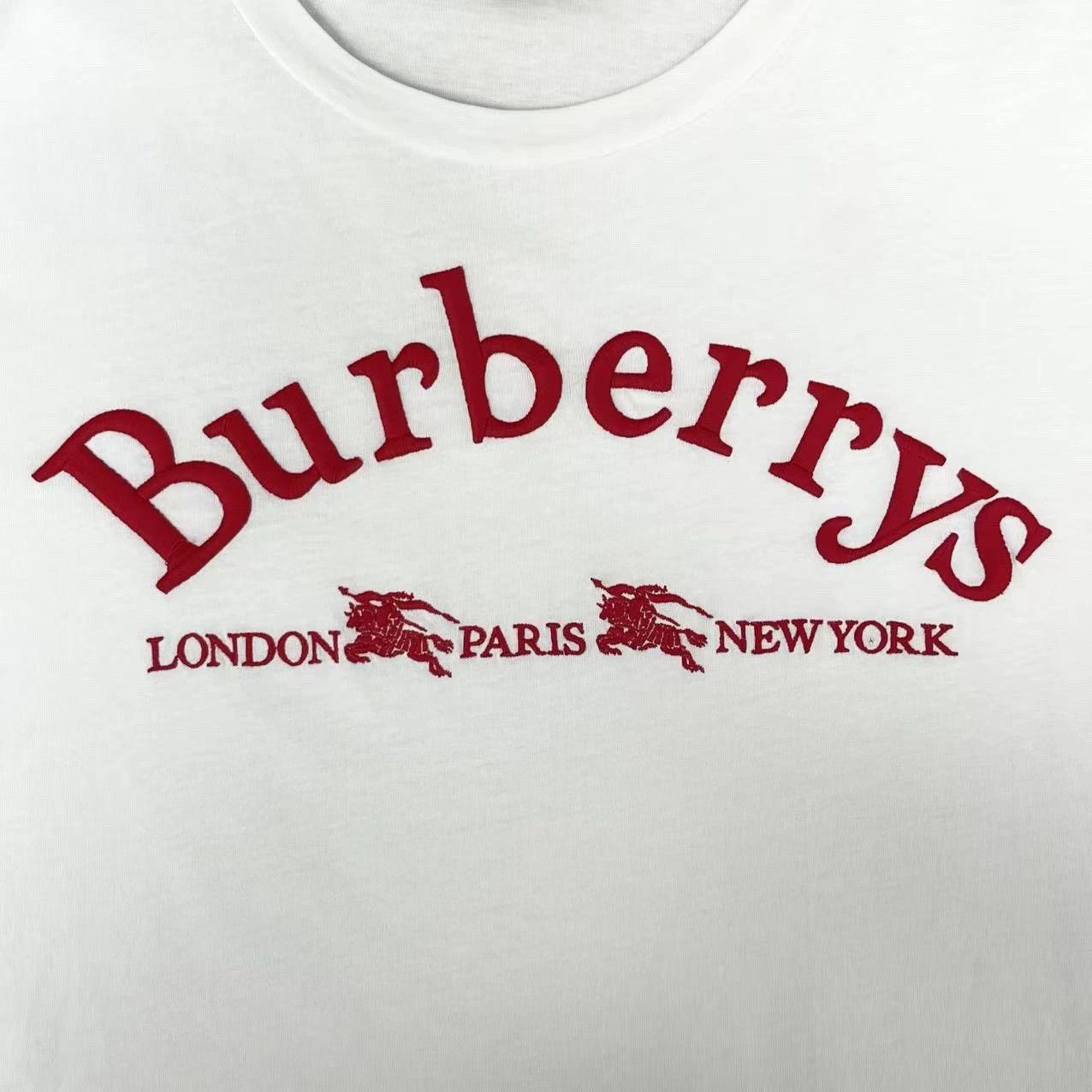 Burberry Burberry White Embroidered Logo Short Sleeve - dmc Size US M / EU 48-50 / 2 - 4 Thumbnail