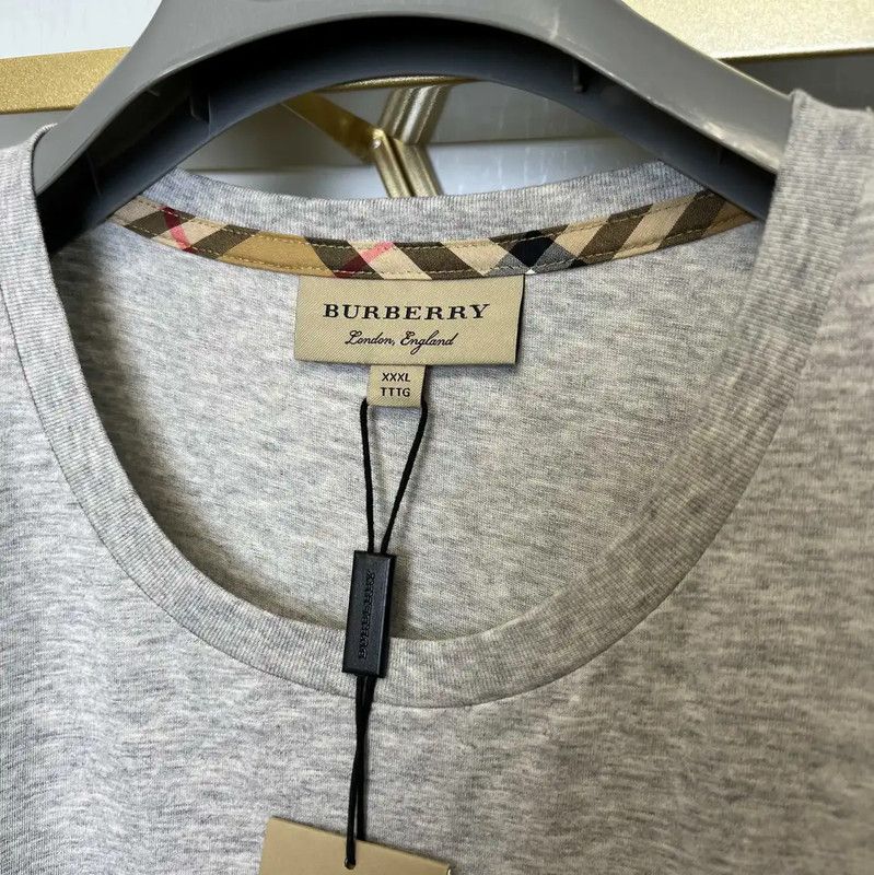 Burberry Burberry Gray Cotton Short Sleeve Shirt Size US XXL / EU 58 / 5 - 2 Thumbnail