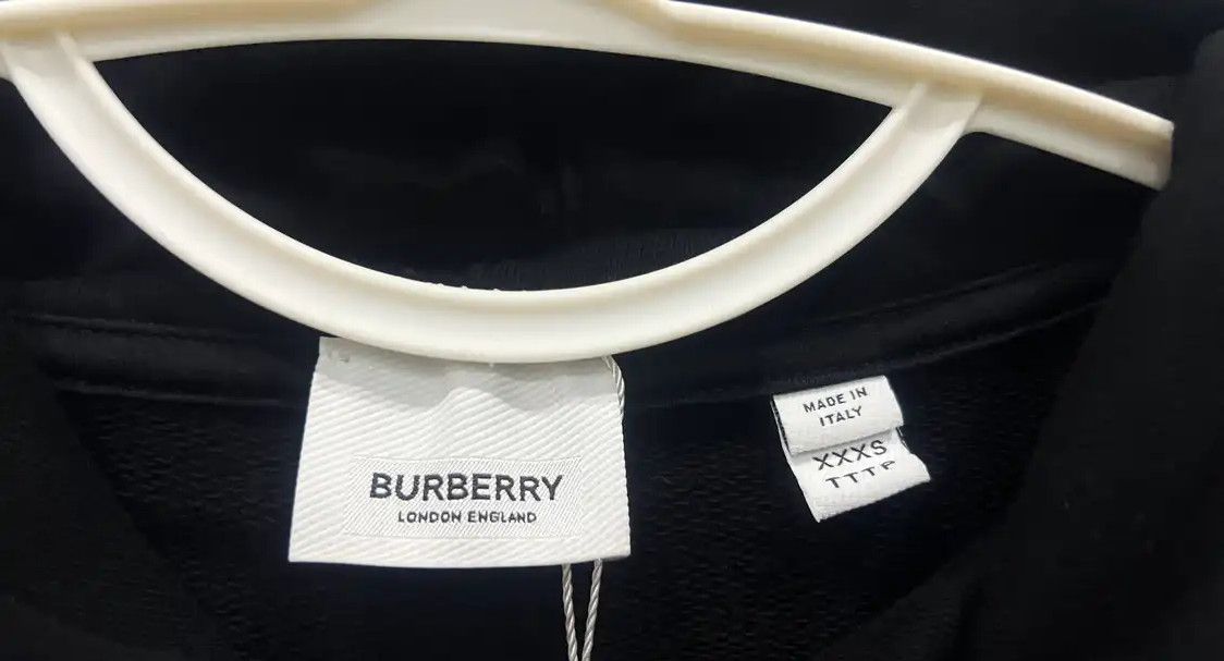 Burberry Burberry Black Cotton Men's Hoodie Size US XXS / EU 40 - 4 Thumbnail