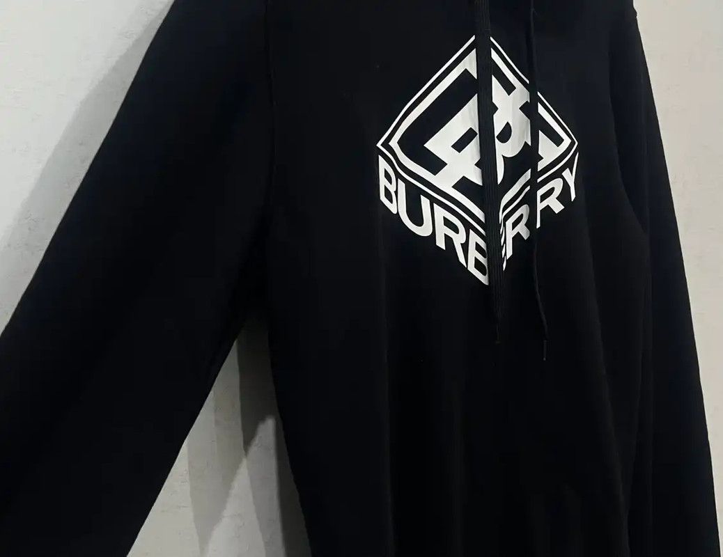 Burberry Burberry Black Cotton Men's Hoodie Size US XXS / EU 40 - 3 Thumbnail