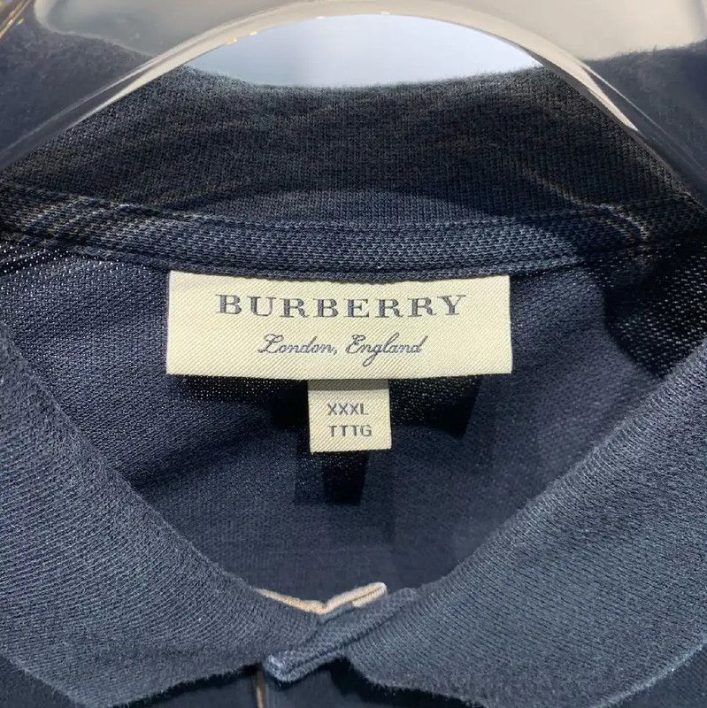 Burberry Burberry Black Cotton Men's Polo Shirt Size US XXL / EU 58 / 5 - 2 Thumbnail