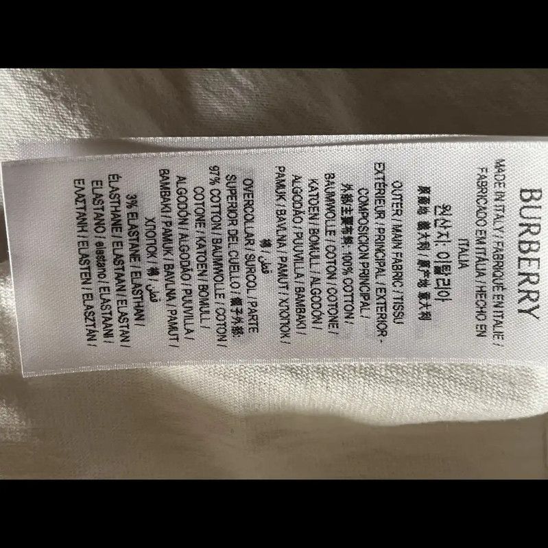 Burberry Burberry Men's White Cotton T-Shirt Size US XXS / EU 40 - 6 Thumbnail