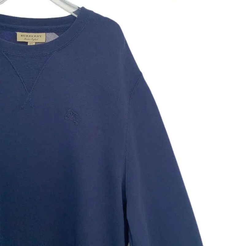 Burberry Burberry Navy Cotton Sweatshirt for Men Size US XXL / EU 58 / 5 - 4 Thumbnail