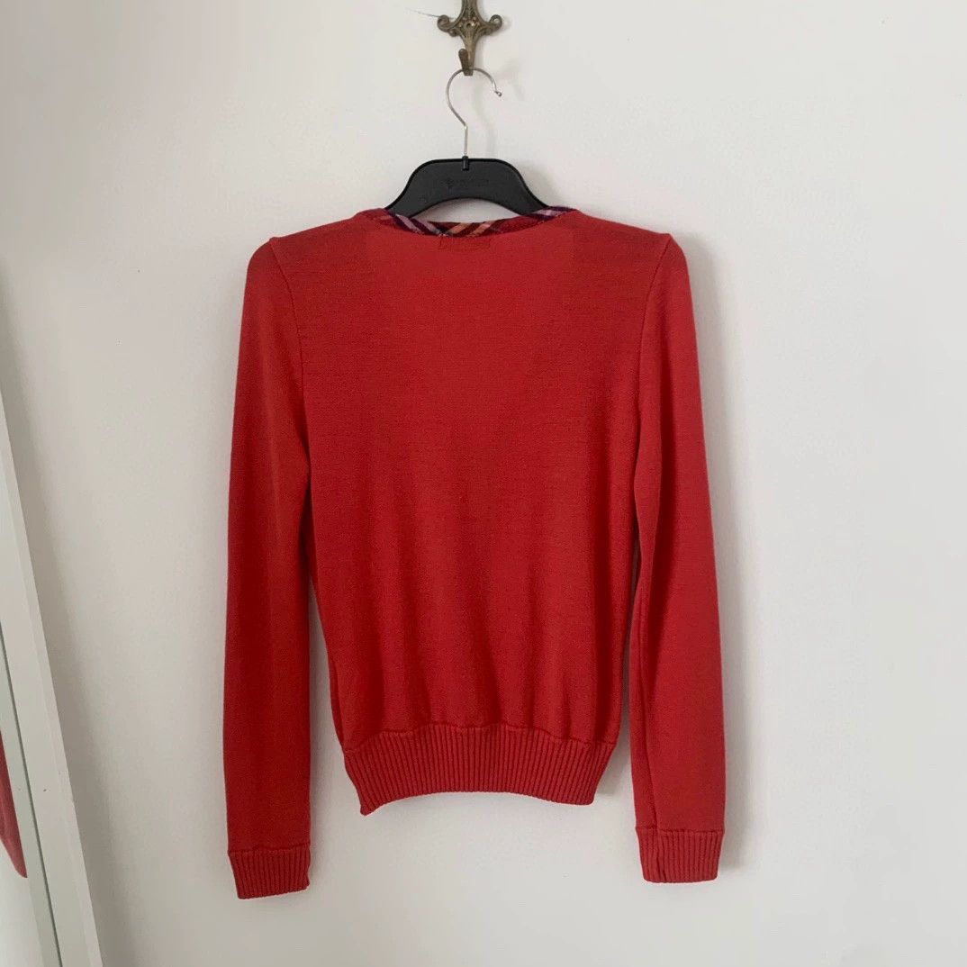 Burberry Burberry Red Wool Cardigan - dmc Size US M / EU 48-50 / 2 - 2 Thumbnail