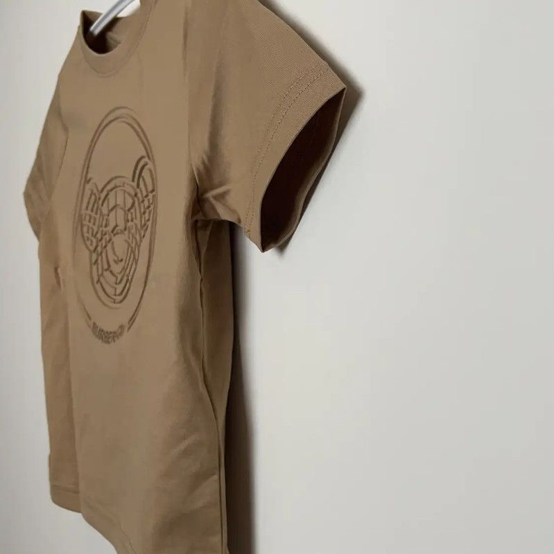 Burberry Burberry Embossed Brown Cotton Men's T-Shirt Size US XXS / EU 40 - 3 Thumbnail