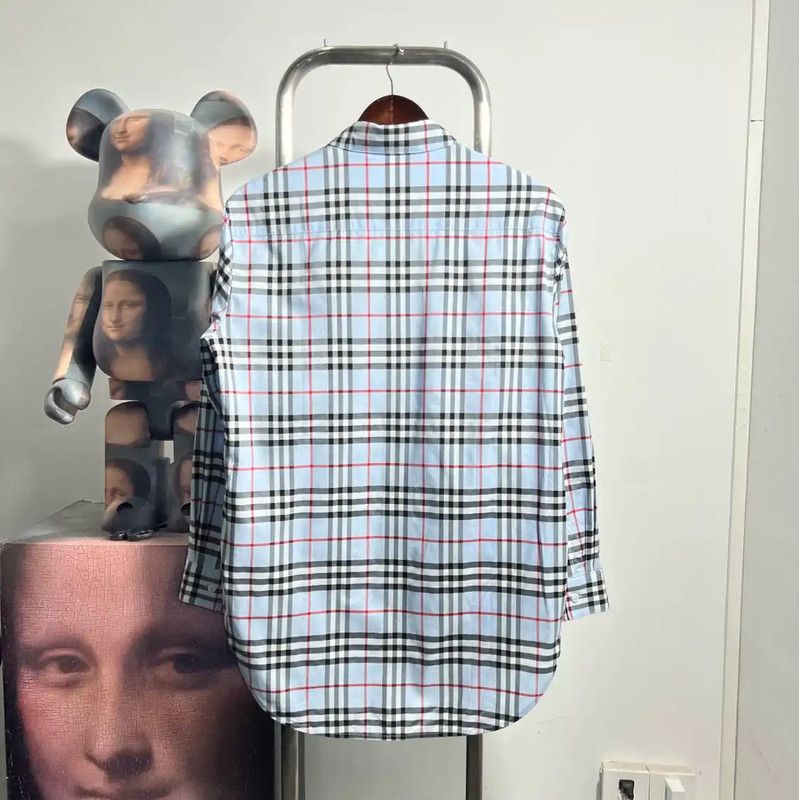 Burberry Burberry Blue Checkered Long Sleeve Shirt Size US M / EU 48-50 / 2 - 2 Thumbnail