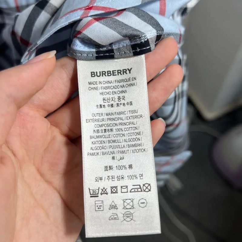 Burberry Burberry Blue Checkered Long Sleeve Shirt Size US M / EU 48-50 / 2 - 4 Thumbnail
