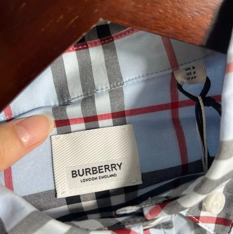 Burberry Burberry Blue Checkered Long Sleeve Shirt Size US M / EU 48-50 / 2 - 3 Thumbnail