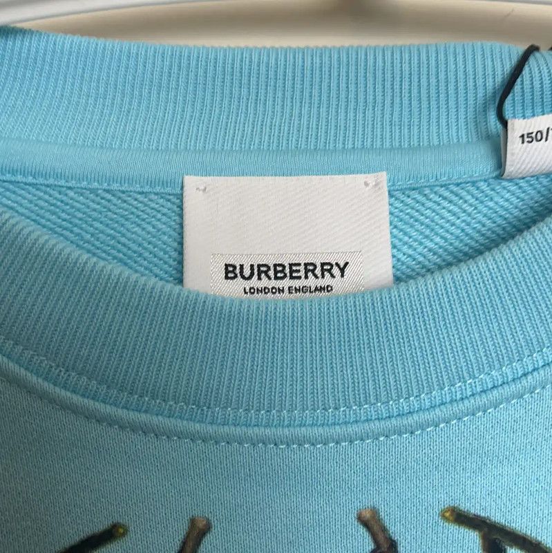 Burberry Burberry Men's Blue Cotton Sweatshirt Size US M / EU 48-50 / 2 - 2 Thumbnail
