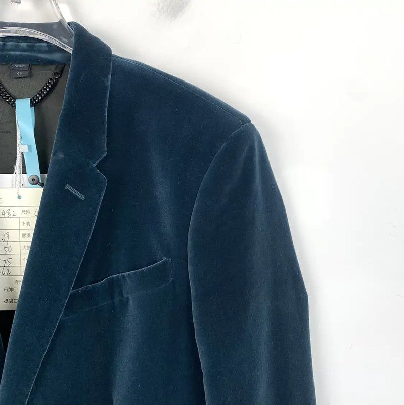 Burberry Burberry Blue Cotton Men's Blazer Size US M / EU 48-50 / 2 - 3 Thumbnail