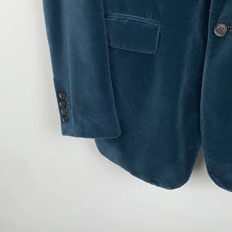 Burberry Burberry Blue Cotton Men's Blazer Size US M / EU 48-50 / 2 - 4 Thumbnail