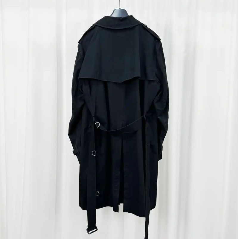 Burberry Burberry Black Cotton Double-Breasted Trench Coat Size US XXL / EU 58 / 5 - 2 Thumbnail