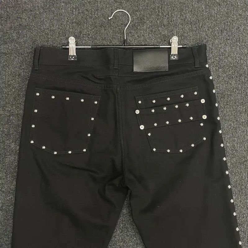 Givenchy Givenchy Black Cotton Logo Casual Pants 0089 Size US 32 / EU 48 - 5 Thumbnail