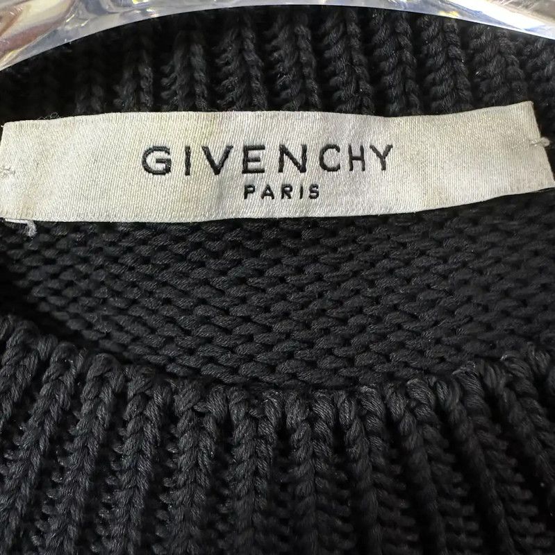Givenchy Givenchy Black Wool Long Sleeve Knit Sweater 0089 Size US M / EU 48-50 / 2 - 7 Thumbnail