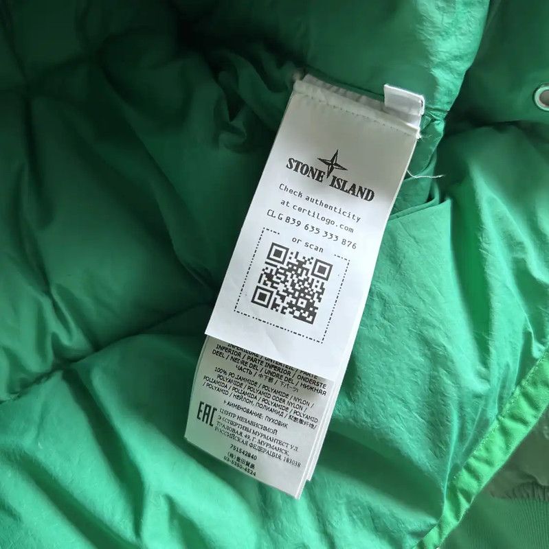 Stone Island Stone Island Green Cotton Blend Puffer Jacket 0089 Size US XXL / EU 58 / 5 - 4 Thumbnail