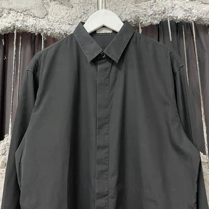 Dior Dior Black Cotton Long Sleeve Shirt 0089 Size US M / EU 48-50 / 2 - 3 Thumbnail