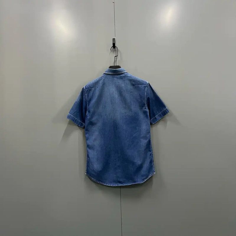 Dior Dior Blue Cotton Short Sleeve Shirt 0089 Size US M / EU 48-50 / 2 - 2 Thumbnail