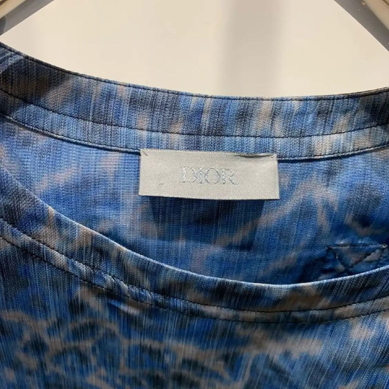 Dior Dior Men's Blue Printed Nylon T-Shirt 0089 Size US M / EU 48-50 / 2 - 7 Thumbnail