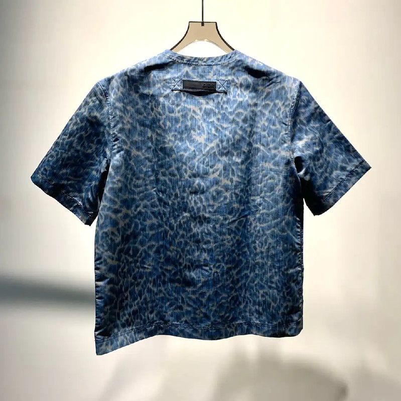 Dior Dior Men's Blue Printed Nylon T-Shirt 0089 Size US M / EU 48-50 / 2 - 3 Thumbnail