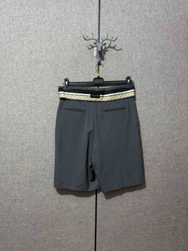 Dior Dior Men's Grey Wool Logo Embroidered Shorts 0089 Size US 32 / EU 48 - 2 Thumbnail