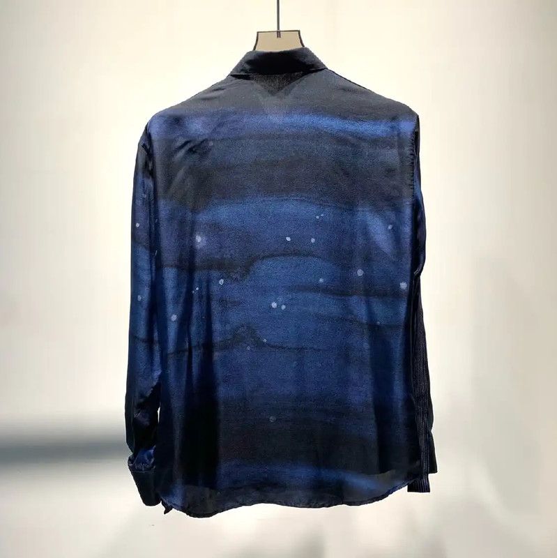Dior Dior Black Silk Long Sleeve Shirt for Men 0089 Size US M / EU 48-50 / 2 - 2 Thumbnail