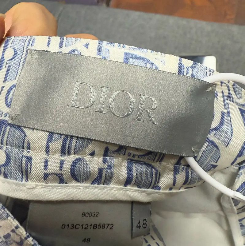 Dior Dior Summer Light Blue Silk Men's Shorts 0089 Size US 32 / EU 48 - 3 Thumbnail
