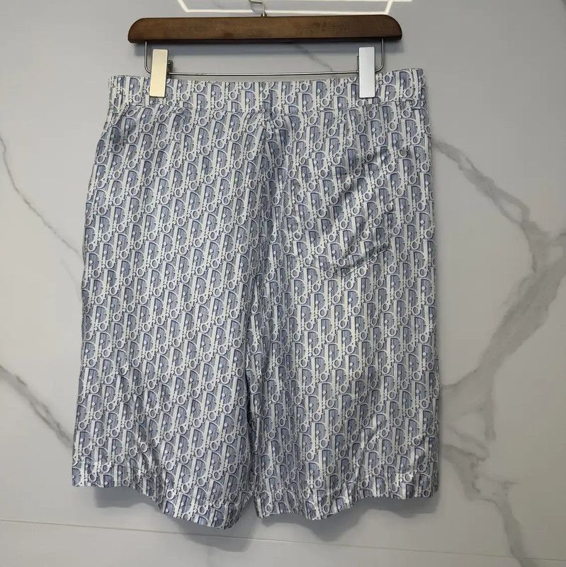 Dior Dior Summer Light Blue Silk Men's Shorts 0089 Size US 32 / EU 48 - 2 Thumbnail